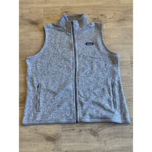 Patagonia Vest Womens XXLarge Birch White Gray Better Sweater Fleece Zip 25887
